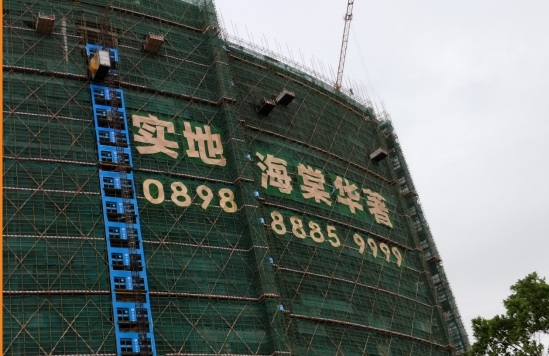 实地海棠华著楼体布